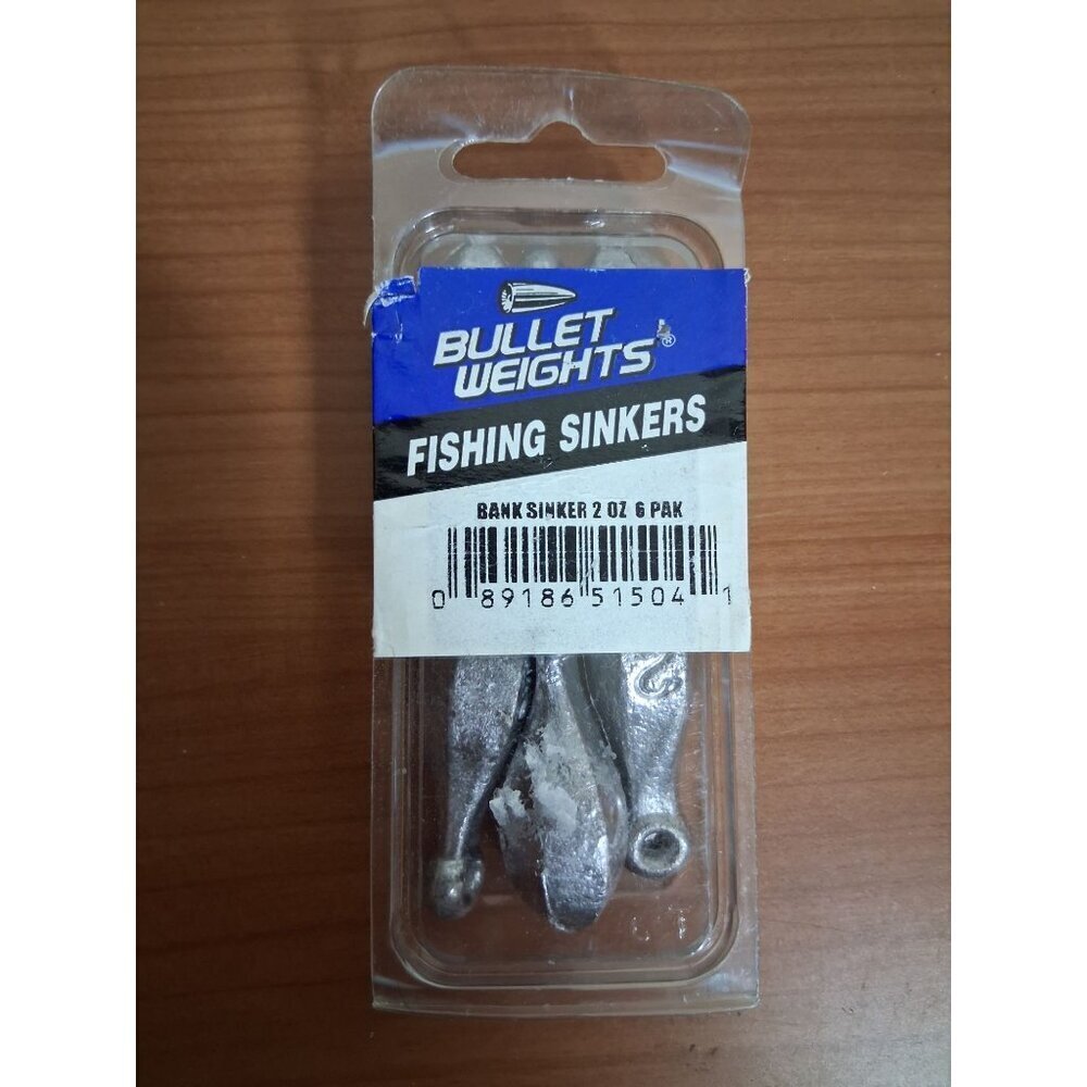 NEW Bullet Weights 6 Pack 2 Oz Fishing Sinkers Ultra Steel Outdoor Lake Angler